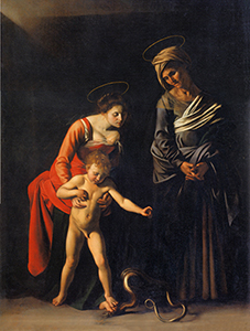 Villa Borghese : Caravage : Madone des Palefreniers