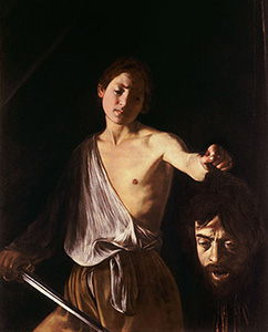 Villa Borghese : Caravage - Tete de Goliath