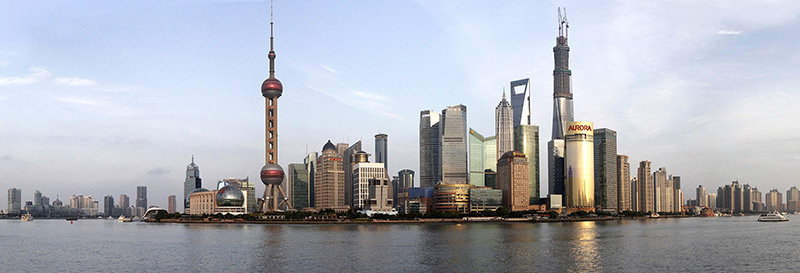Shanghai, nouveau quartier de Pudong
